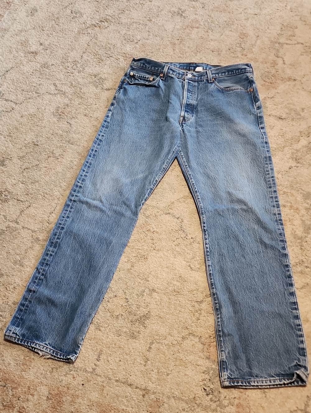 Vintage 501xx Levis Y2K  Denim Jeans Mens  Made In USA Button Fly 40 x 38 - Picture 6 of 12